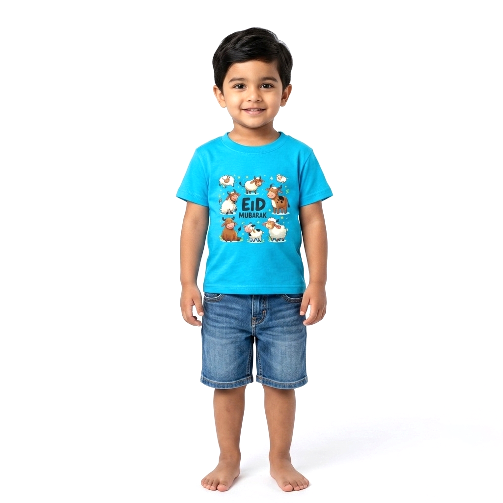 Bakra Eid Unisex Light_Blue Tee - Image 2