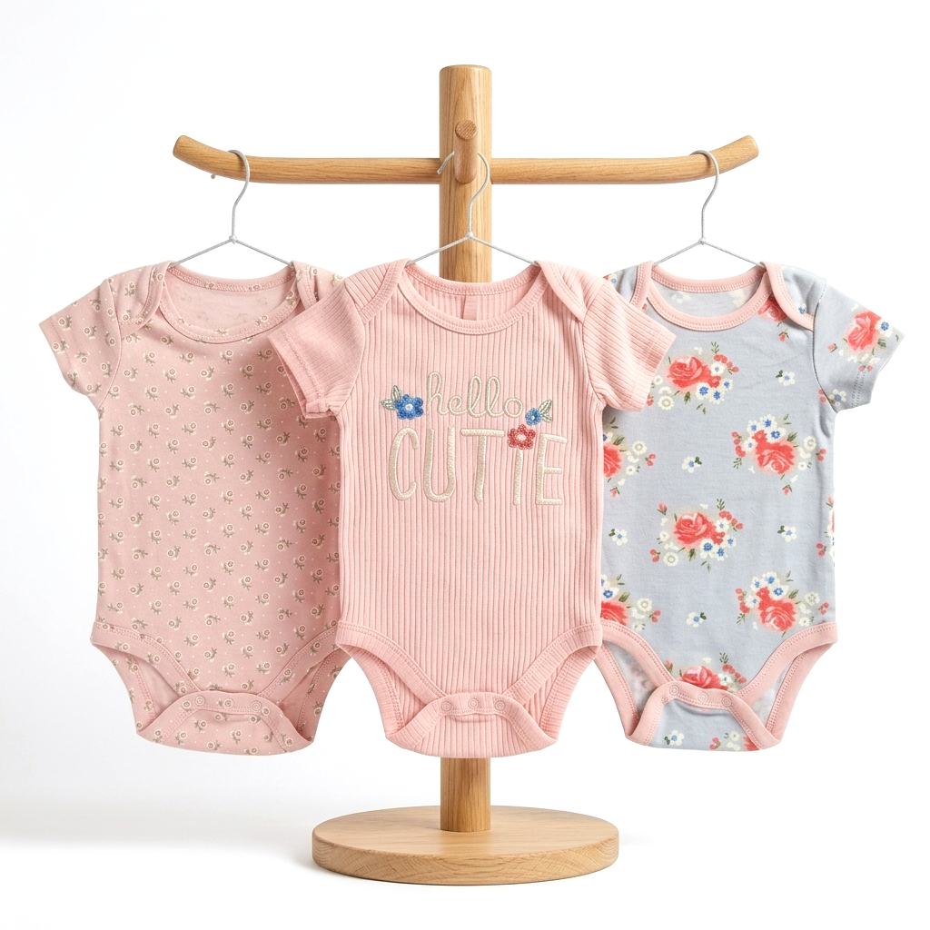 Pack of 3 Pink Bodysuit - Image 2