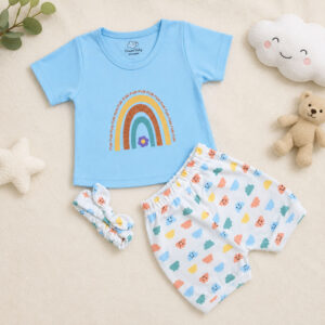 Baby Girl Summer Rainbow Outfit
