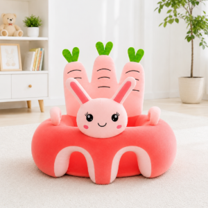 Carrot Baby Seater with soft plush fabric, ergonomic baby support seat, comfortable baby sofa seat and stable seating for babies.