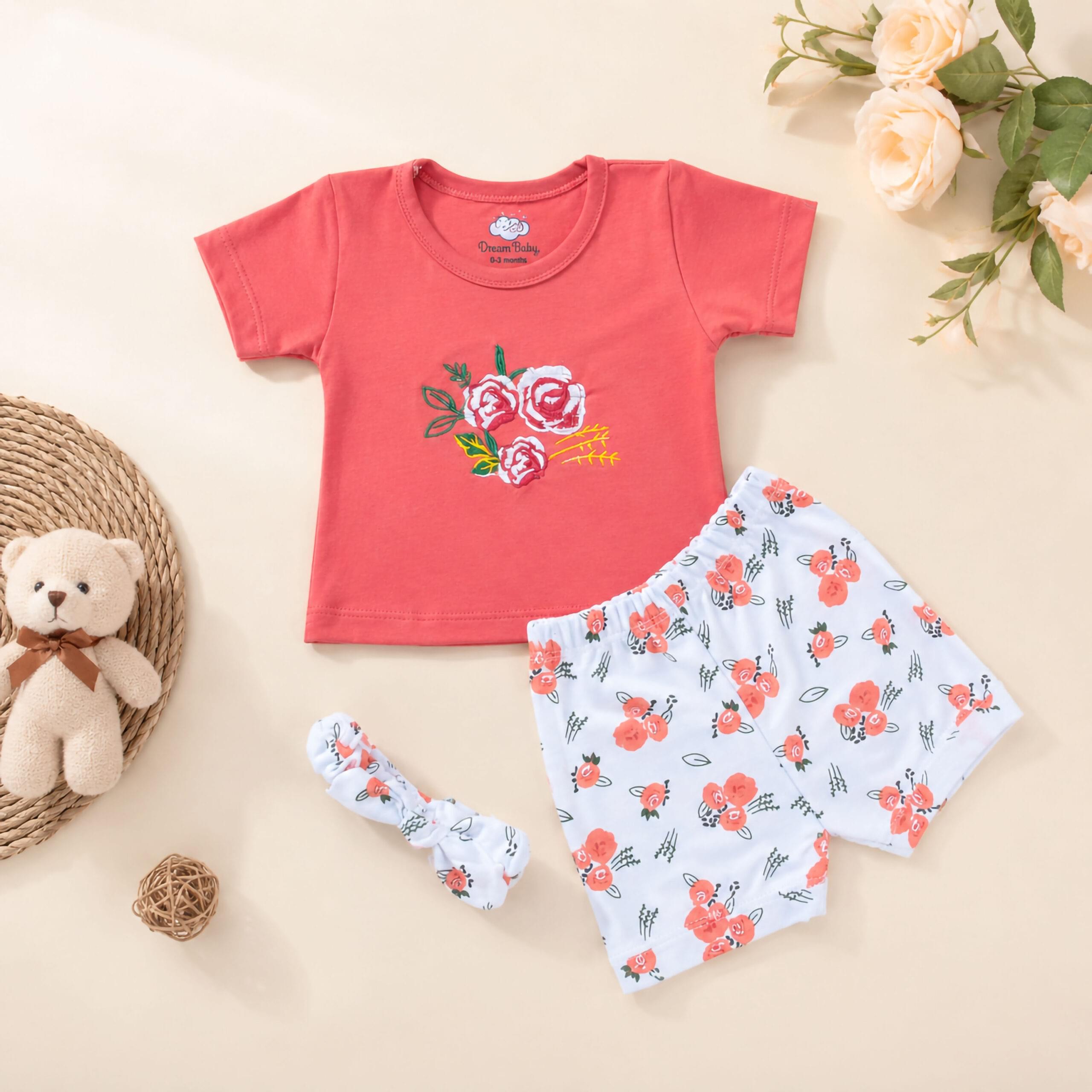 Baby Girl Flower Summer 2 Piece Outfit Set