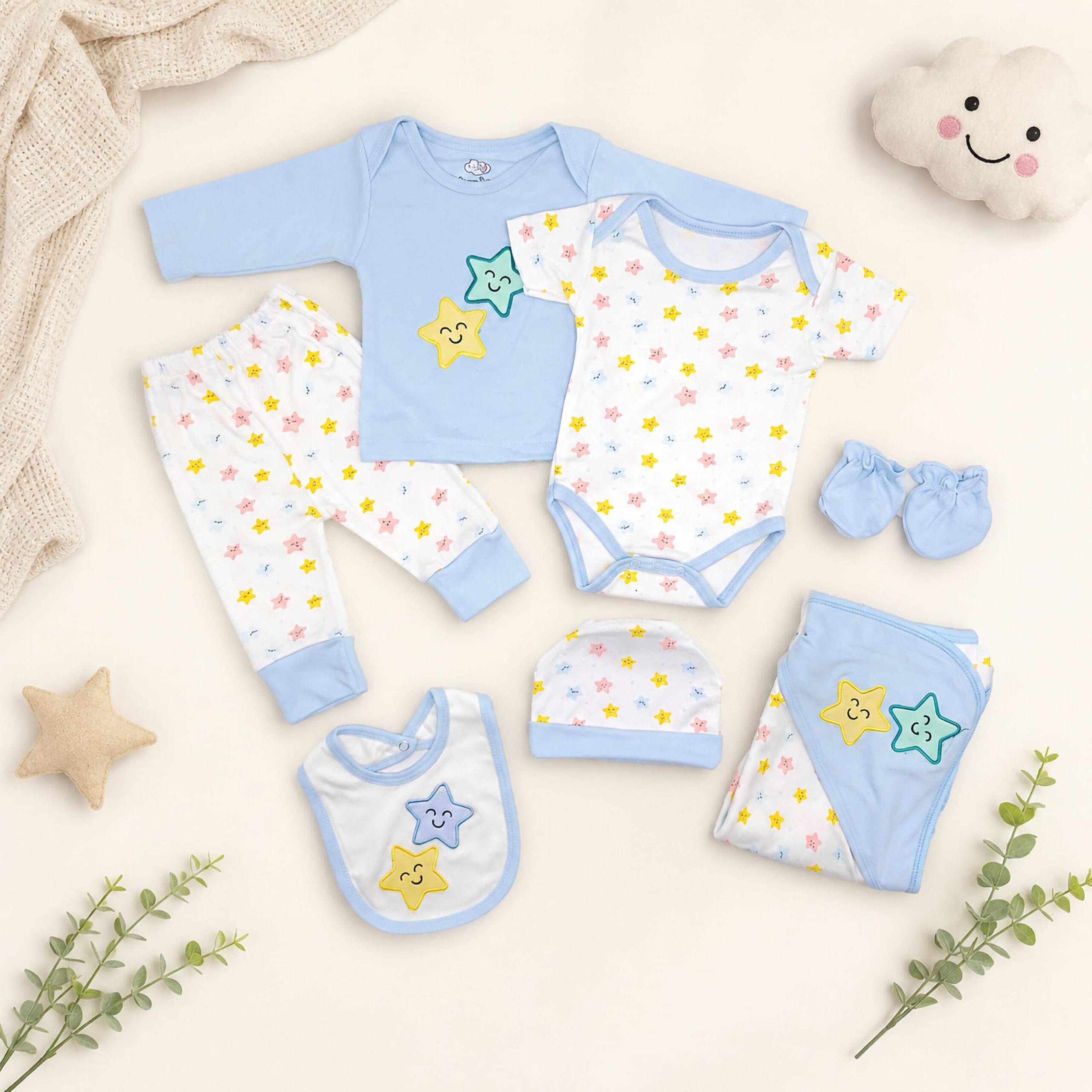7-Piece Blue Newborn Clothing Set