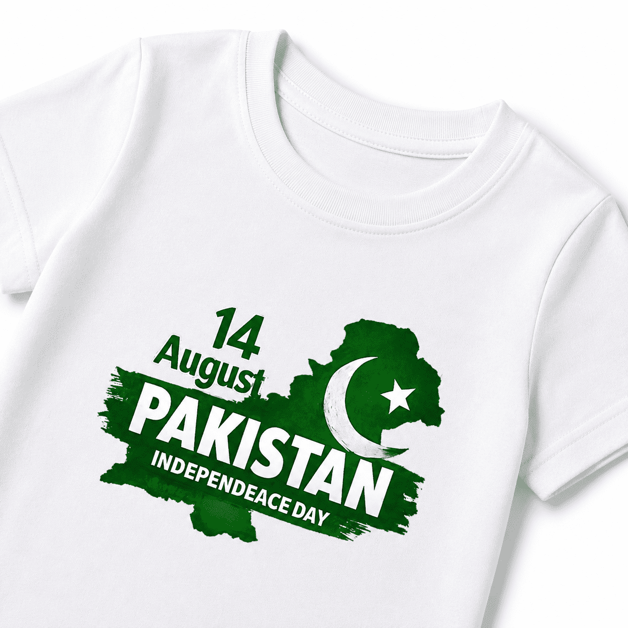 14 August Pakistan Map Kids T-Shirt - Image 2