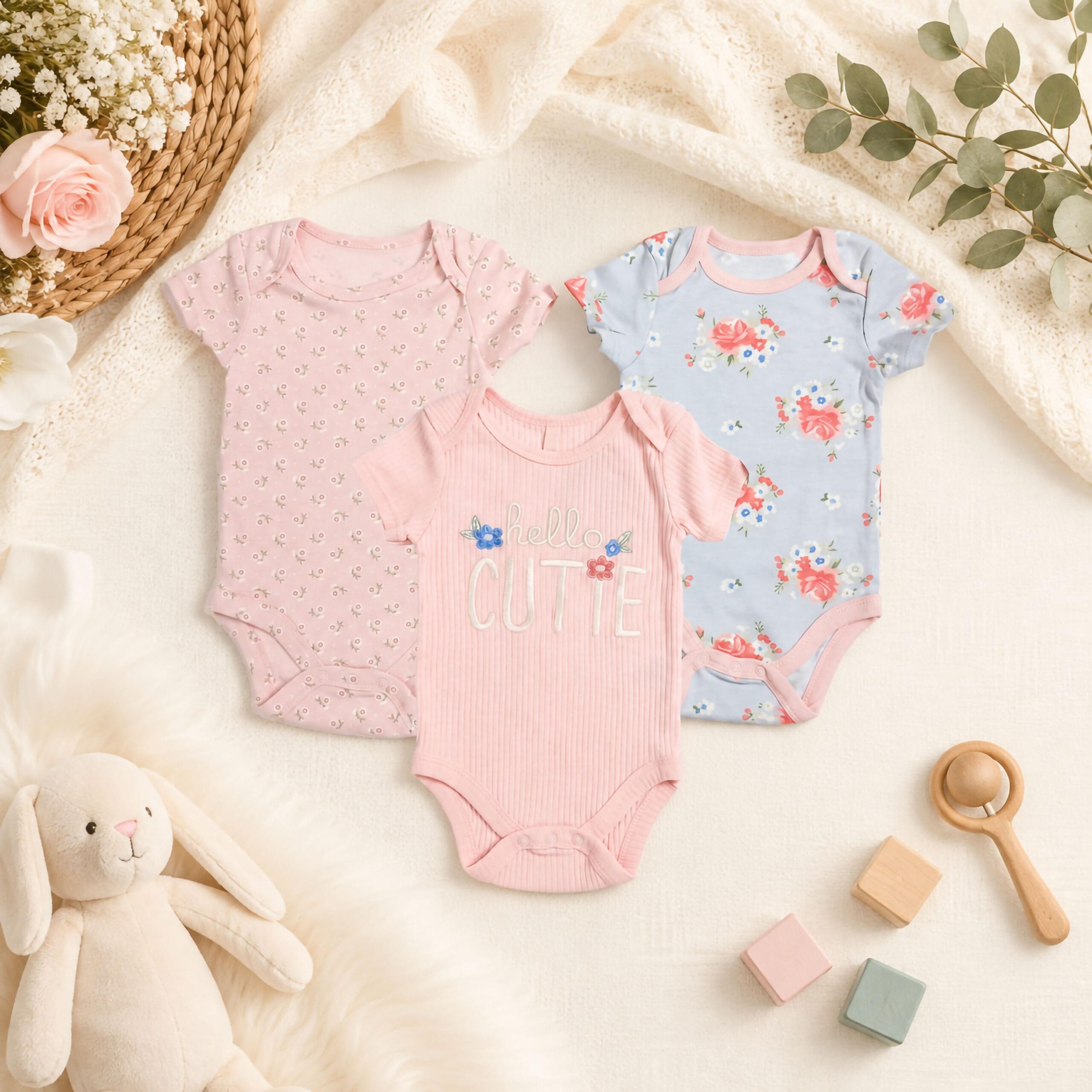 Pink Bodysuit 3 Pack
