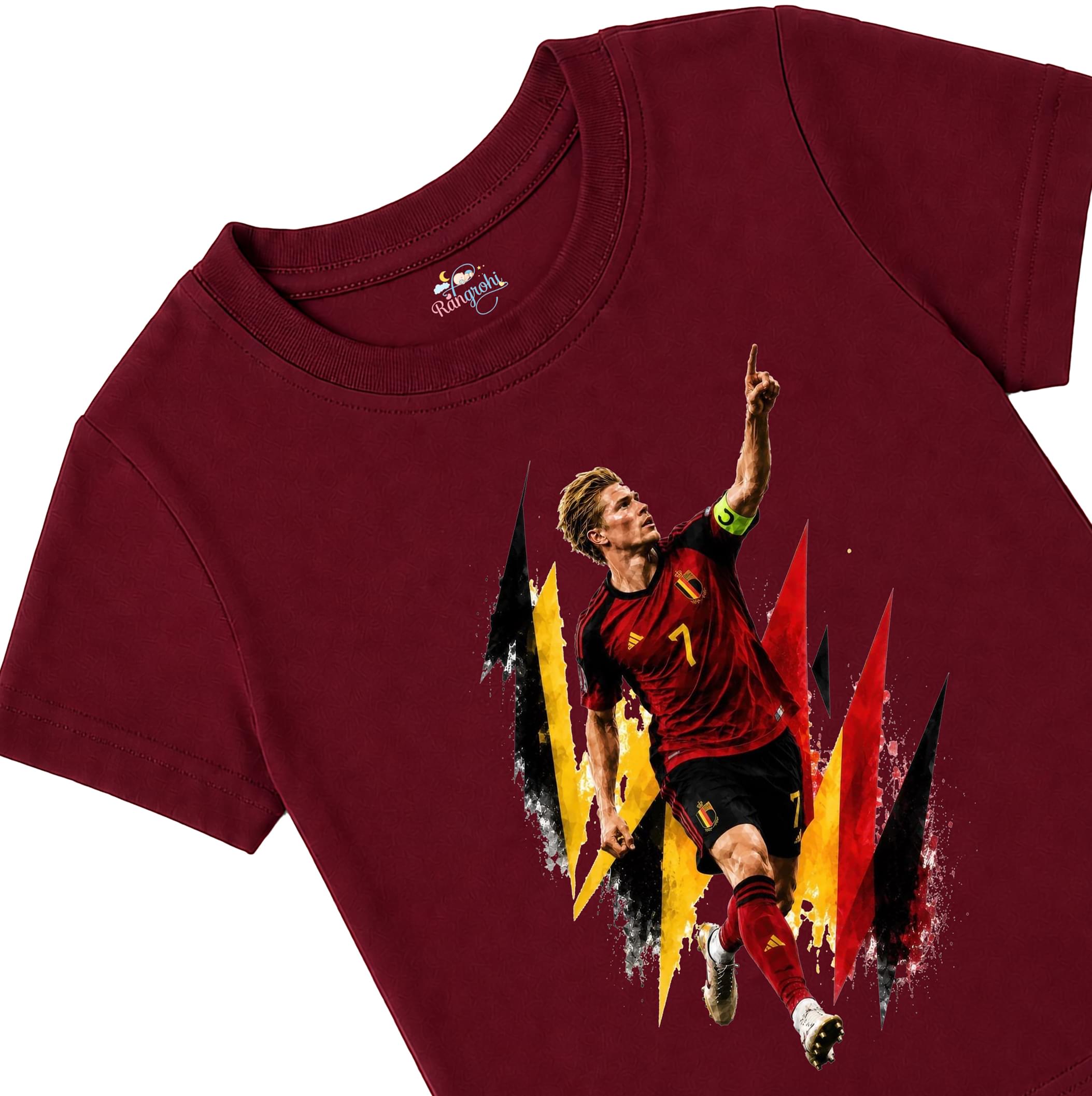 Kevin De Bruyne Belgium Football Kids T-shirt - Image 2