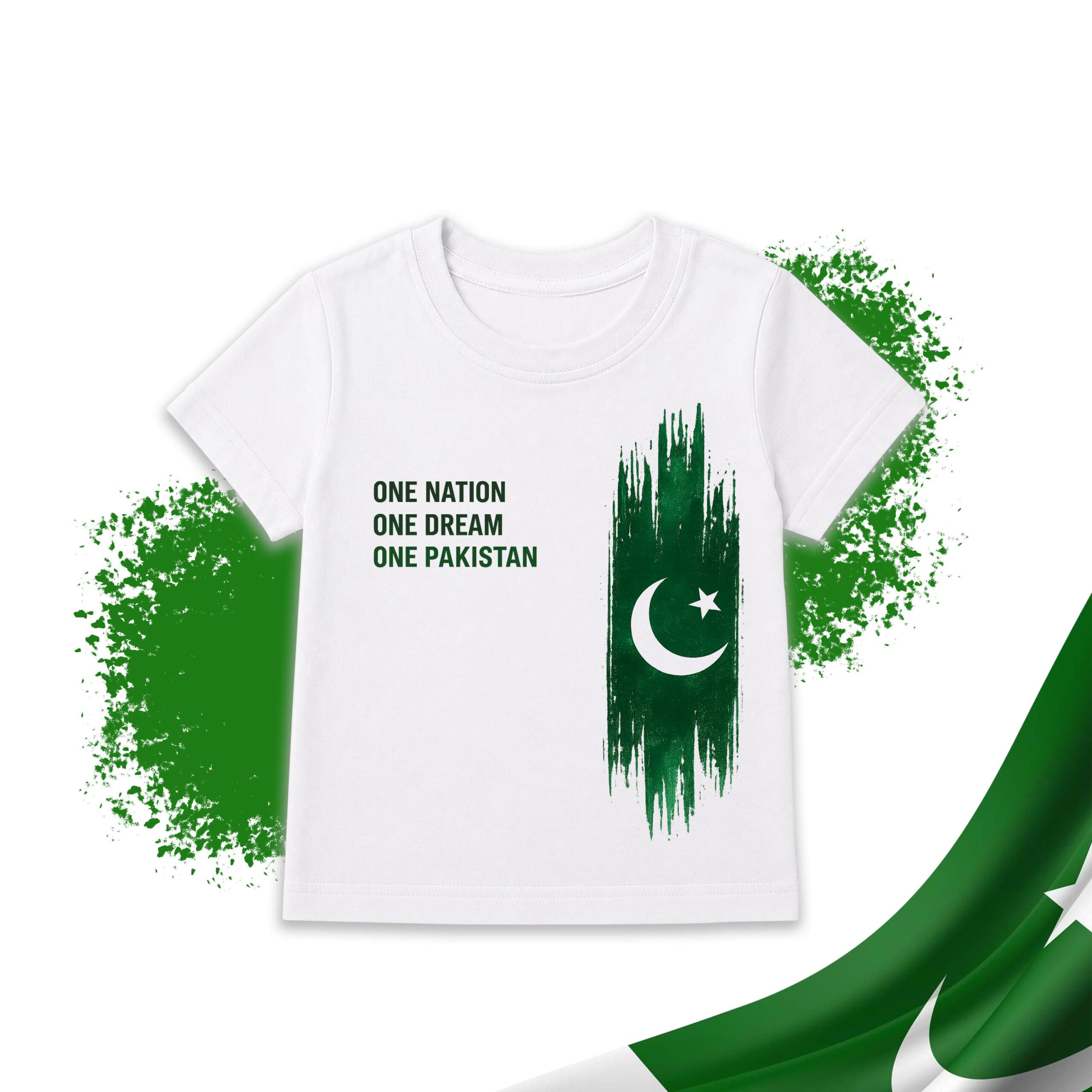 One Nation One Dream Pakistan Kids T-Shirt