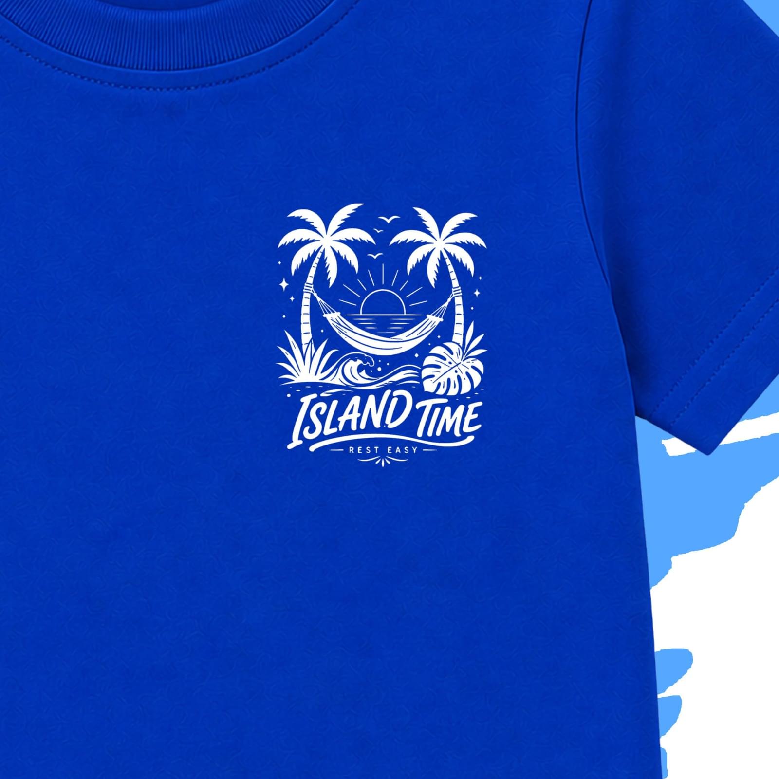 Royal Blue Island Time T-Shirt for Kids - Image 2